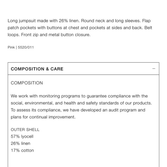 ZARA LONG FLOWY CREAM JUMPSUIT - Picture 5 of 5